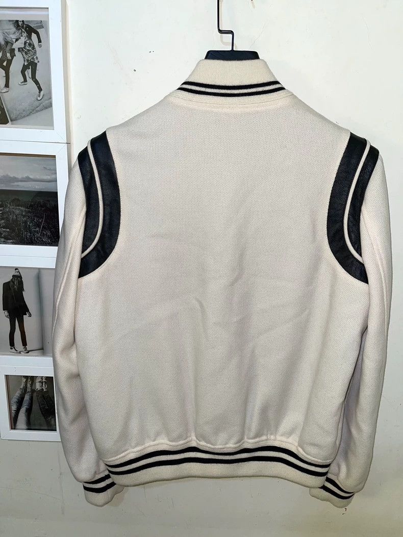 Saint Laurent Paris saint Laurent paris22fw genuine off-white wool patchwork l Size US M / EU 48-50 / 2 - 2 Thumbnail