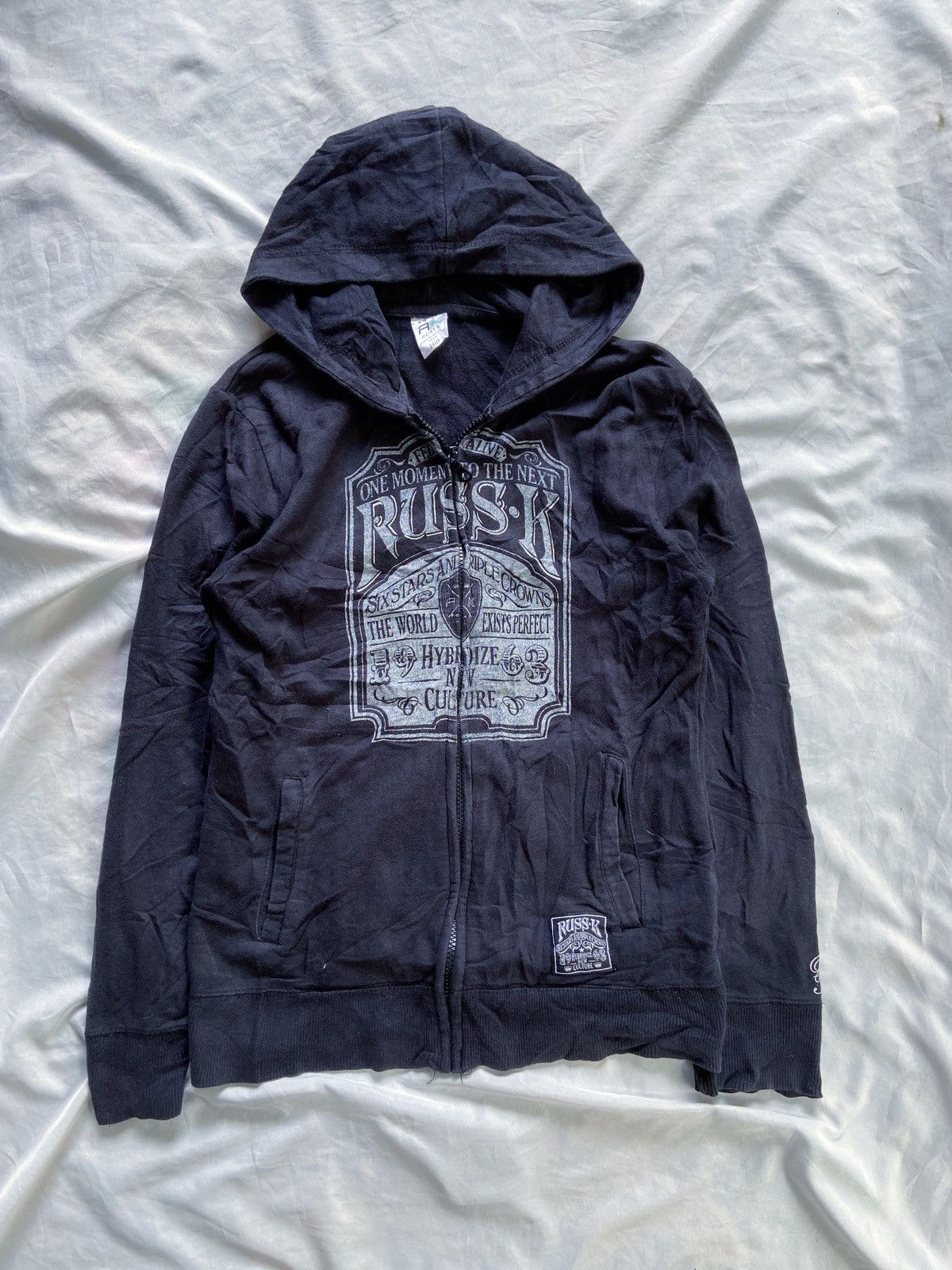 Japanese Brand RUSSK HYBRIDIZE NEW CULTURE ZIP HOODIE Size US S / EU 44-46 / 1 - 1 Thumbnail