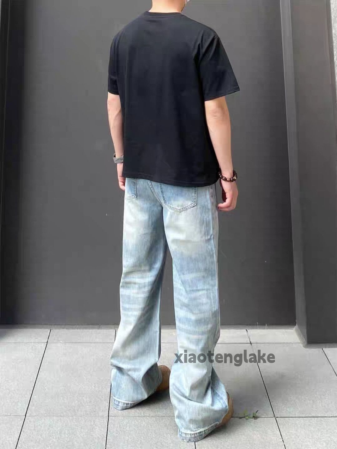 Jean custom washed faded loose baggy hiphop y2k jeans Size US 28 / EU 44 - 4 Thumbnail