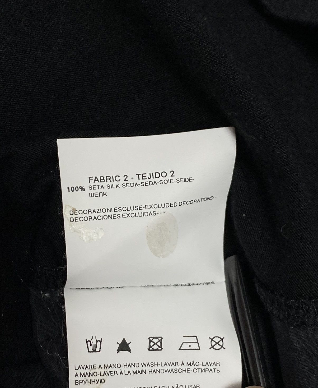 Armani Armani Jeans Black Mixed-Fabric Top XS Modal Front Silk Back Size XS / US 0-2 / IT 36-38 - 21 Thumbnail
