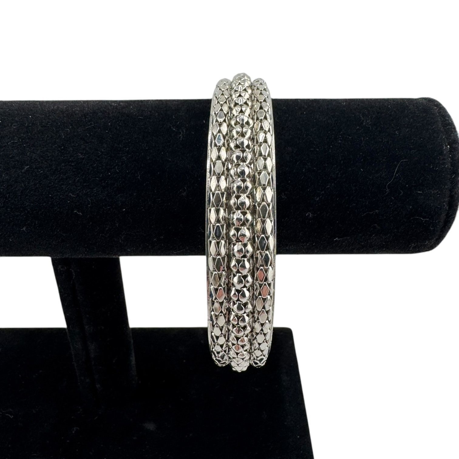 Other Silver Serpent Cuff Textured Metal Bangle Effortless Edge Size ONE SIZE - 1 Thumbnail