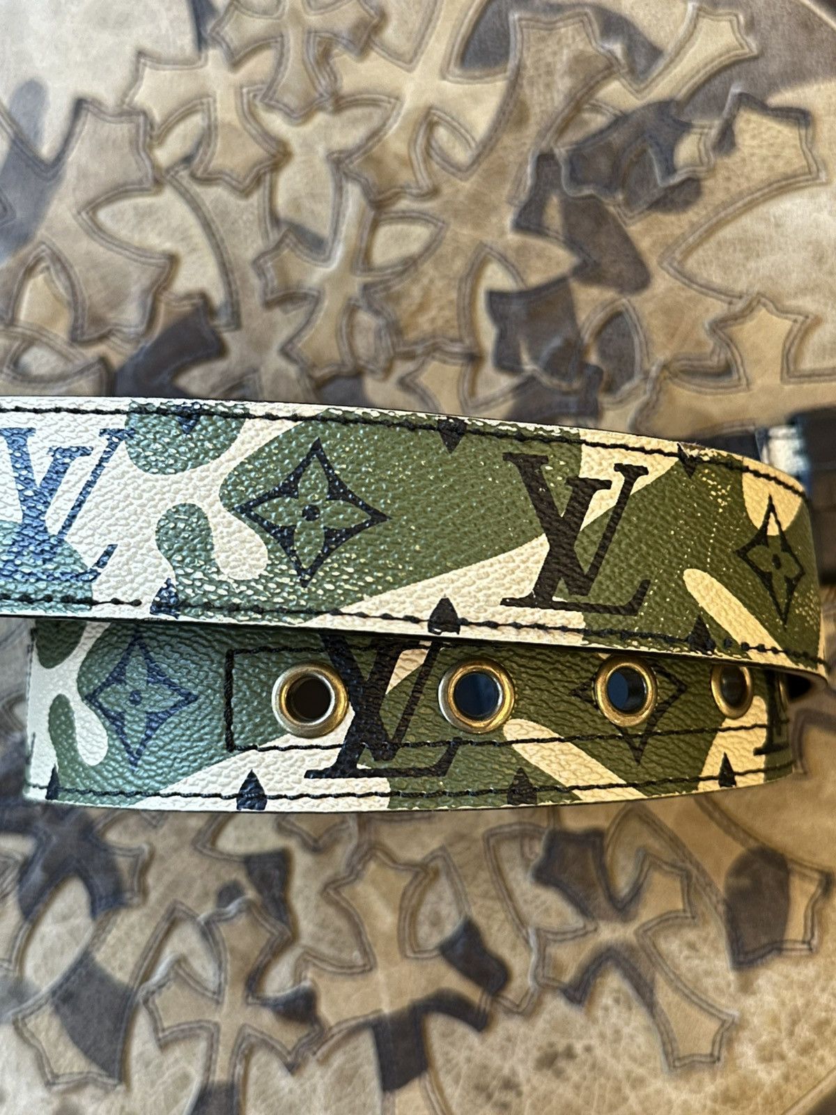 Louis Vuitton LOUIS VUITTON CAMO MONOGRAM MURAKAMI BELT Size ONE SIZE - 3 Thumbnail