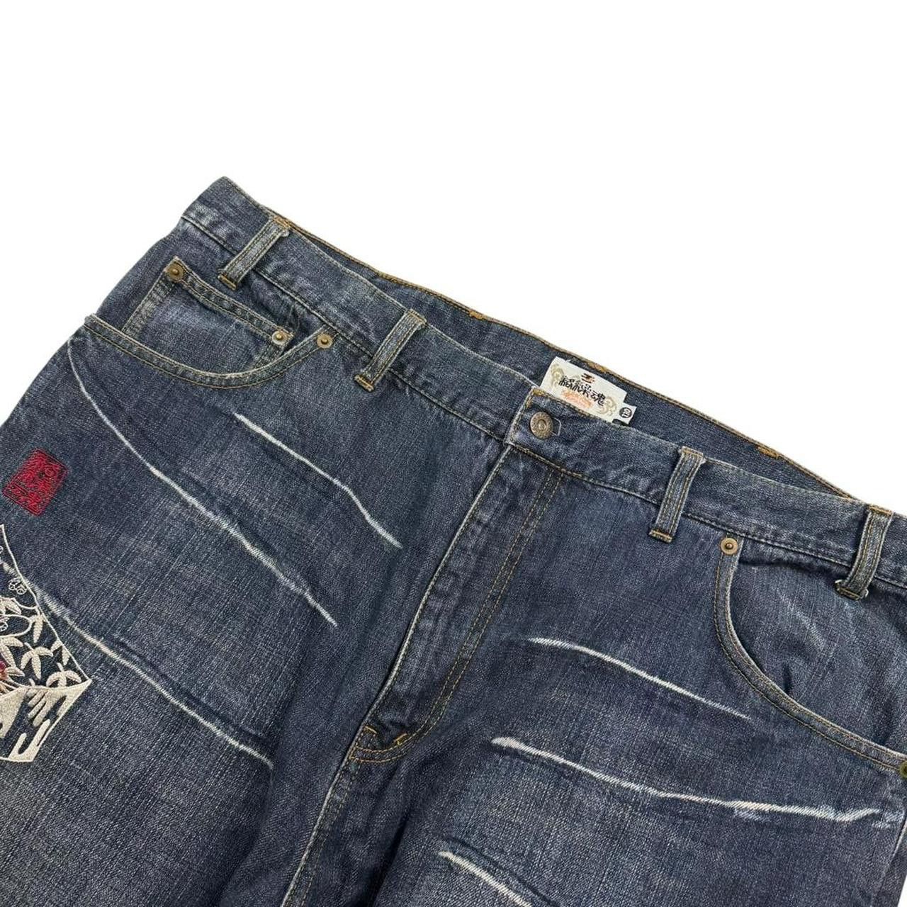 Karakuri Tamashii Karakuri Tamashii Embroidered Floral Japanese Jeans Waist 43 Size US 43 - 6 Thumbnail