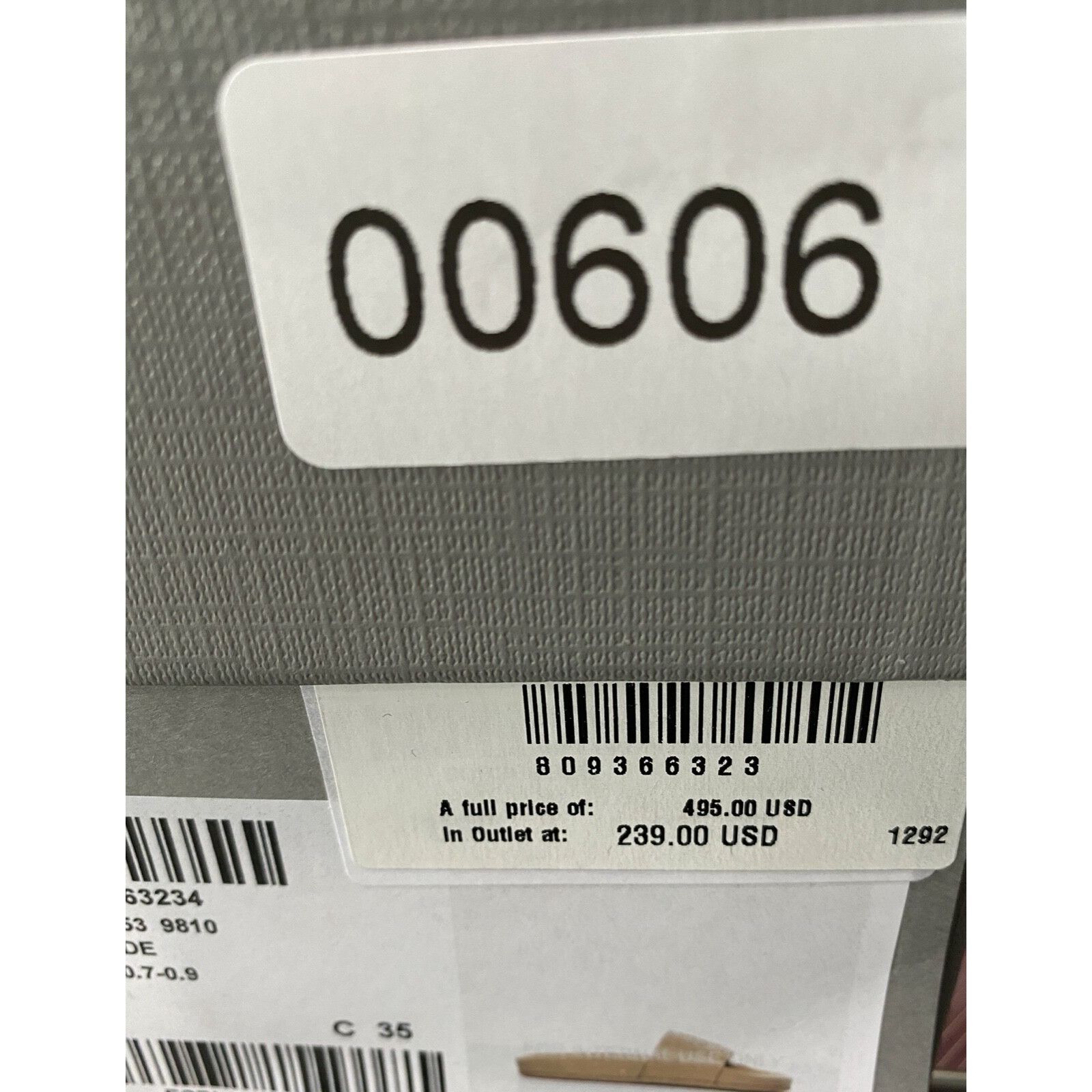 Balenciaga BB Logo Sandals Tan Leather Pool Slides - 00606 Size US 5 / IT 35 - 9 Thumbnail
