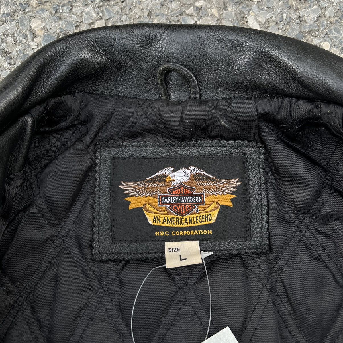 Harley Davidson × Leather Harley-Davidson USA Flag Leather Jacket Size US L / EU 52-54 / 3 - 8 Thumbnail