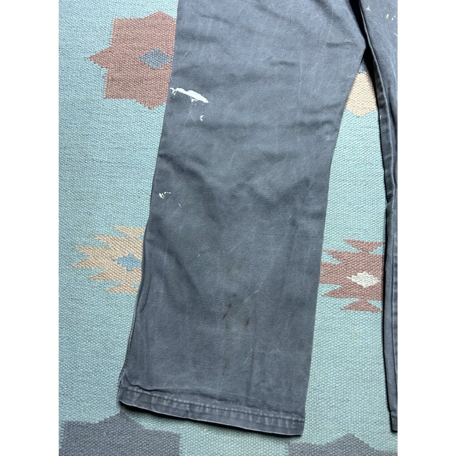 Dickies VINTAGE Dickies Canvas Carpenter Pants Paint Distressed Gray 36x29 Regular Men's Pants Square 9" Leg Opening 29" Inseam Size US 36 / EU 52 - 7 Thumbnail