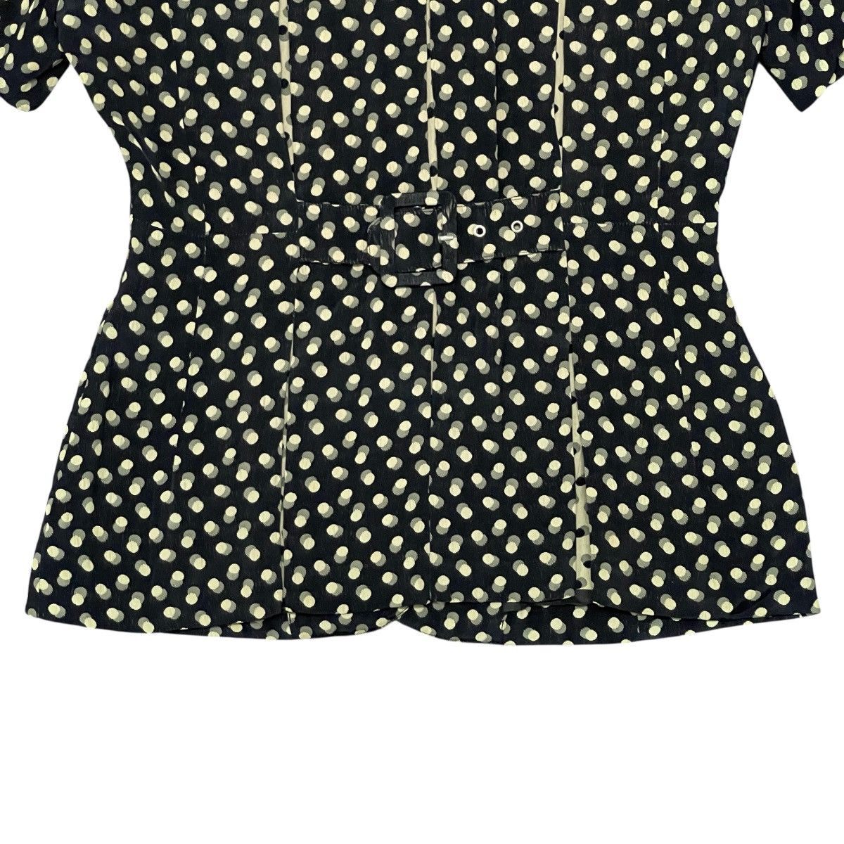 Vintage 80s Lolita Lempicka Paris Polka Dot Fitted Blazer Jacket Size M / US 6-8 / IT 42-44 - 14 Thumbnail
