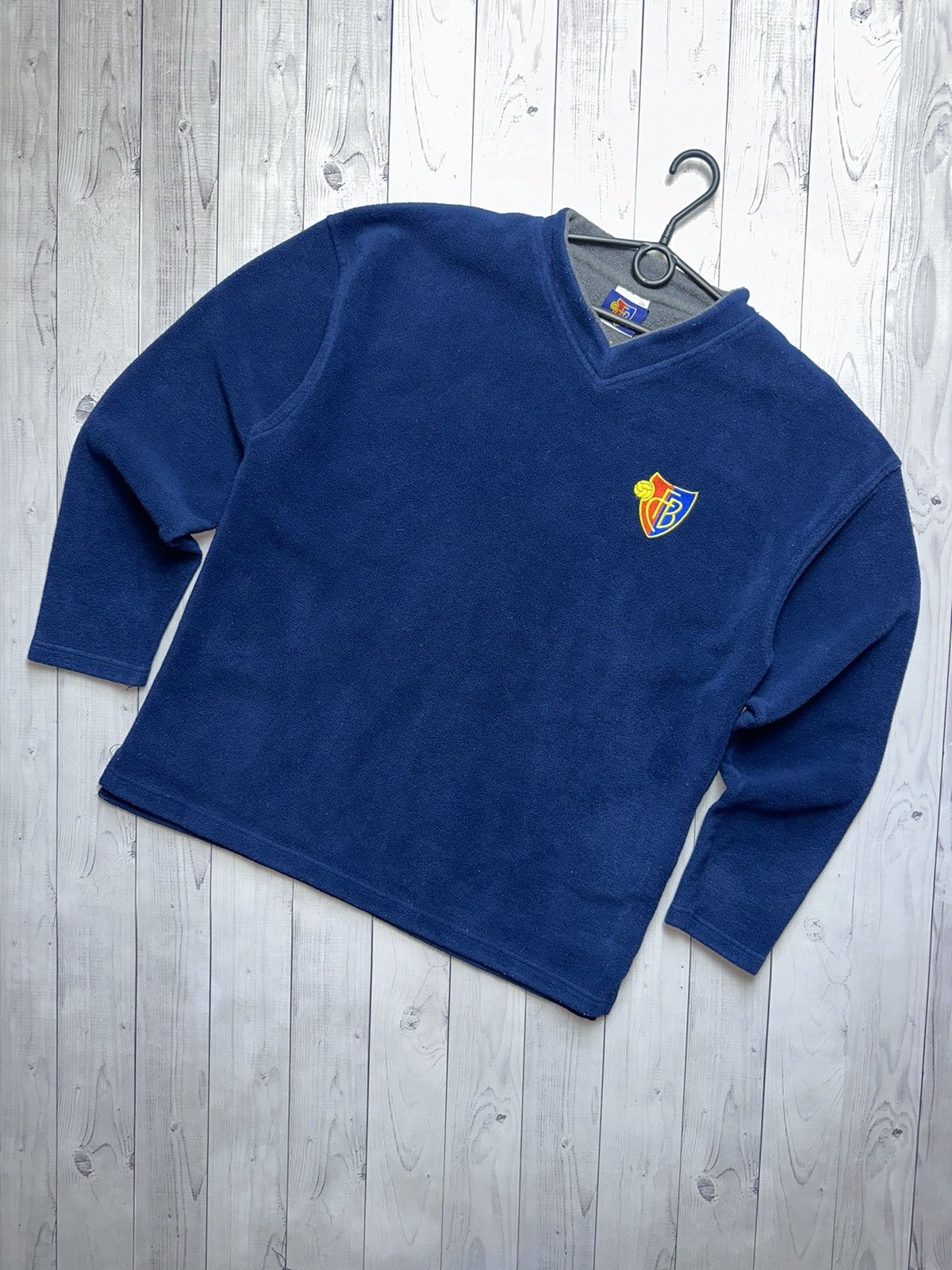 Vintage Basel soccer fleece hoodie size L