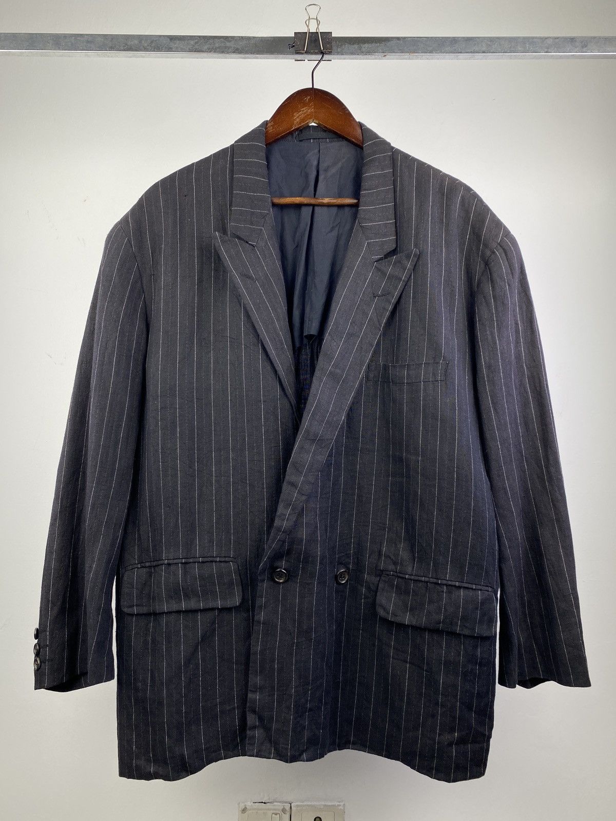Comme des Garcons Homme Comme des Garcons Home Plus Pinstripe Oversized Jacket Size US M / EU 48-50 / 2 - 1 Thumbnail
