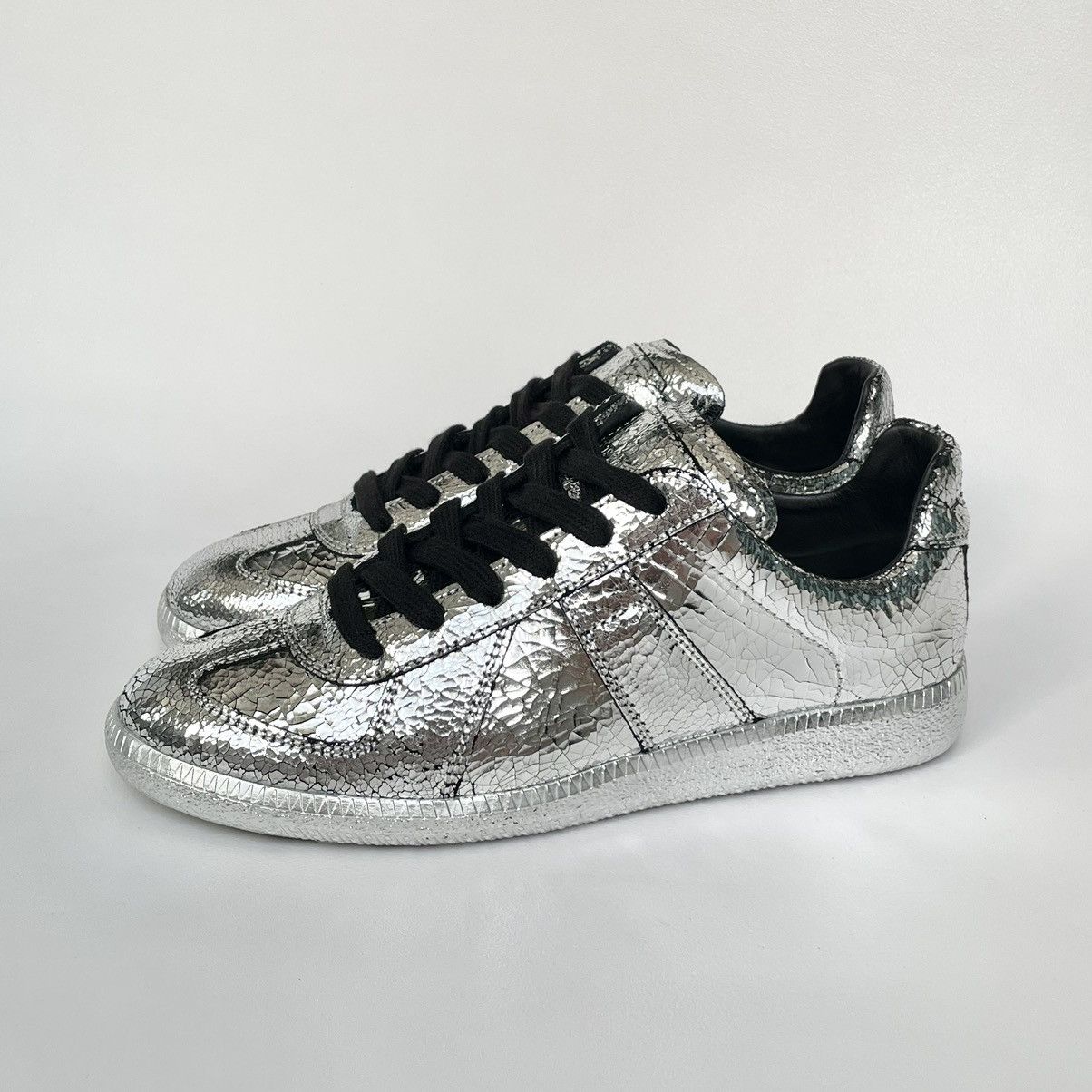 Maison Margiela ‘Cracked Mirror’ Leather GAT Sneakers Size US 7 / IT 37 - 8 Thumbnail