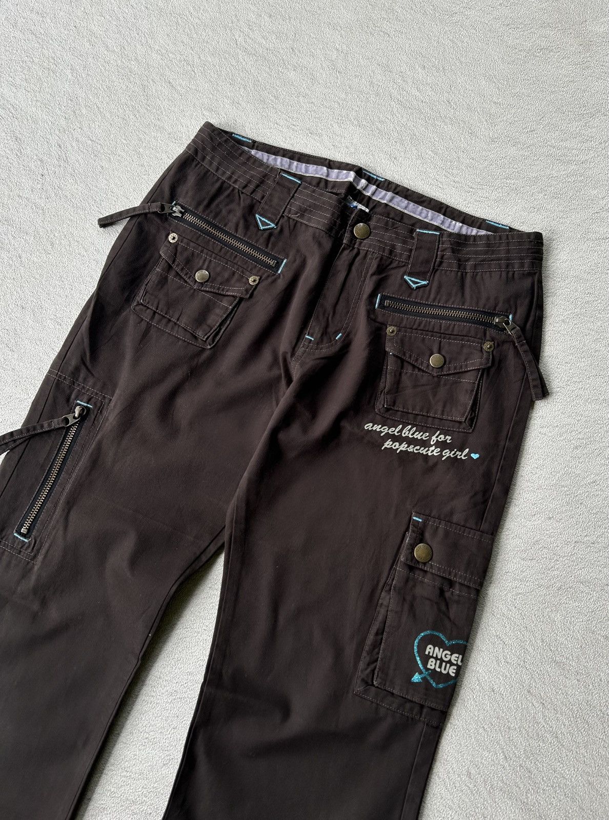 Angel Blue 2000s Angel Blue Multi Pocket Flared Pants Size US 30 / EU 46 - 2 Thumbnail