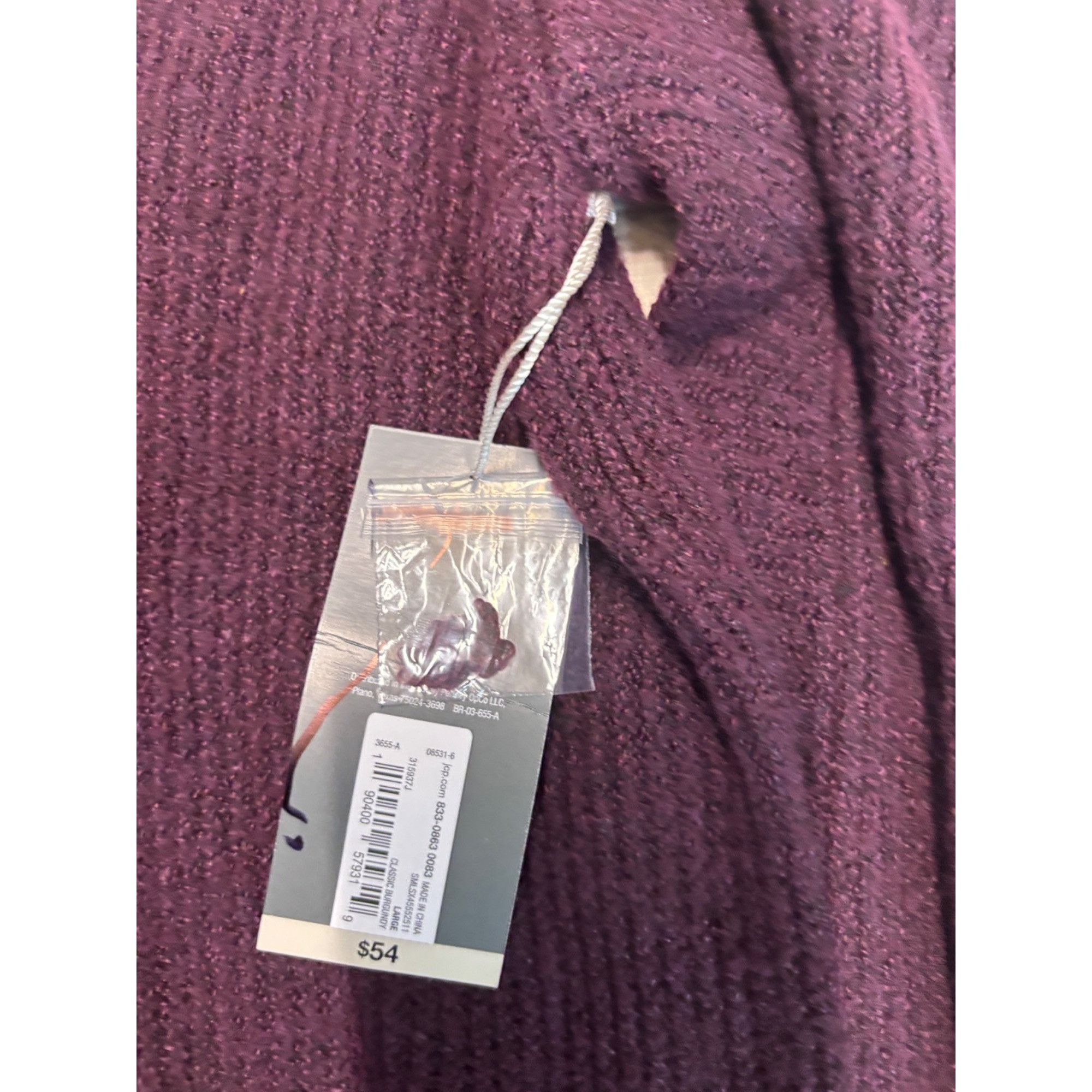 Worthington Worthington Women’s Crew Neck Flanged Sleeves Sweater, Burgu Size L / US 10 / IT 46 - 8 Thumbnail