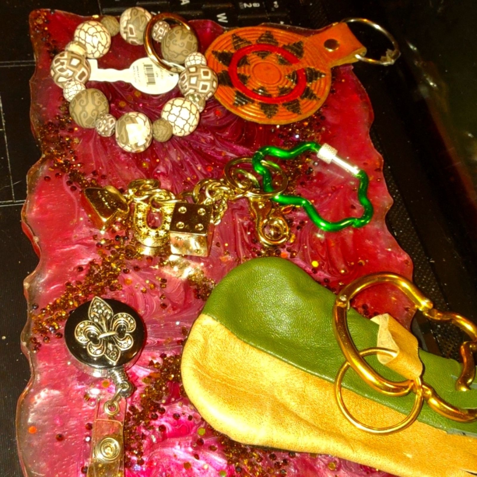 Vintage Purse fobs/keychain lot Size ONE SIZE - 1 Thumbnail