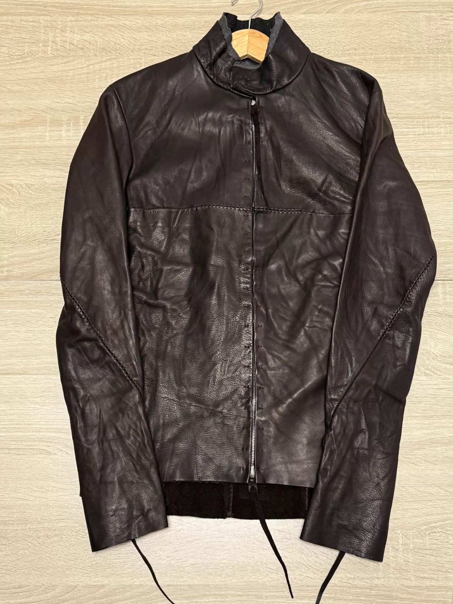Ma+ M.A+ by Maurizio Amadei Silver Cross Leather Jacket sz52 Size US L / EU 52-54 / 3 - 3 Thumbnail