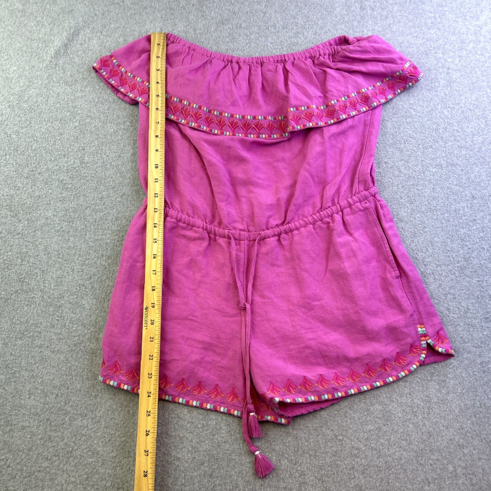 Vineyard Vines Vineyard Vines Strapless Ruffle Romper Womens XS Pink Magenta NWT Size 26" / US 2 / IT 38 - 3 Thumbnail