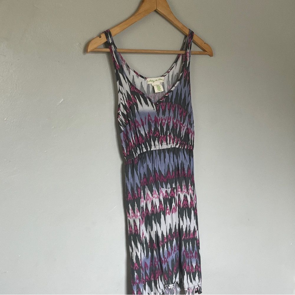 Anthropologie Anthropologie Staring at Stars Dress Gray Pink Dress Size ONE SIZE - 3 Thumbnail