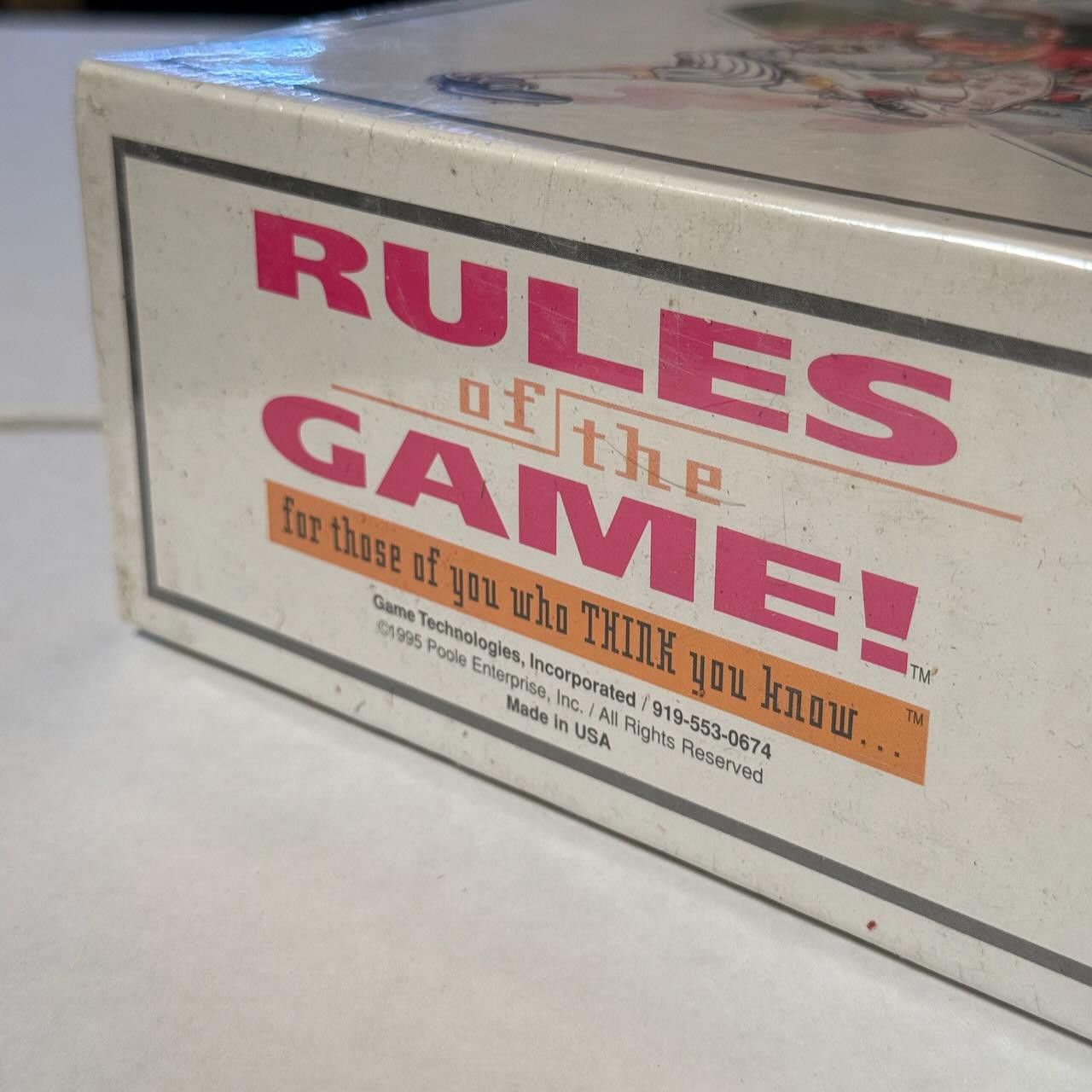 Designer VTG Rules of the Game Trivia Board Game Poole 1995 SEALED Size ONE SIZE - 3 Thumbnail