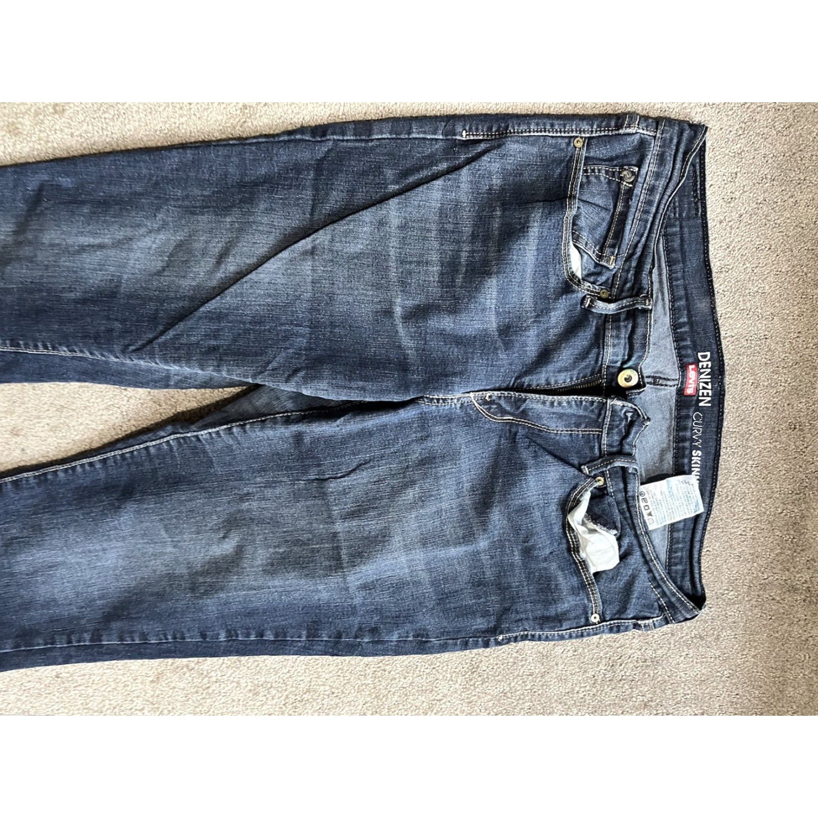 Levi's VINTAGE Denizen Levi's Jeans Womens Size 14W Blue Denim Curvy Skinny Pants Modern Casual Womens Size 36" / US 14 / IT 50 - 4 Thumbnail