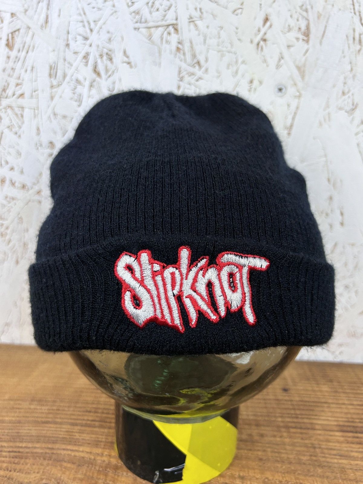 Band Tees Vintage Slipknot Band Embroidery Beanie Hat In Black Size ONE SIZE - 4 Thumbnail