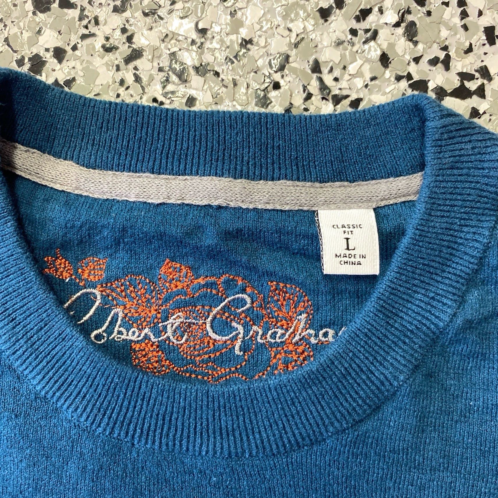 Robert Graham Robert Graham Cotton Blend Crewneck Blue Sweater Men’s Large Skull Logo Crew Neck Knit Pullover Size US L / EU 52-54 / 3 - 3 Thumbnail