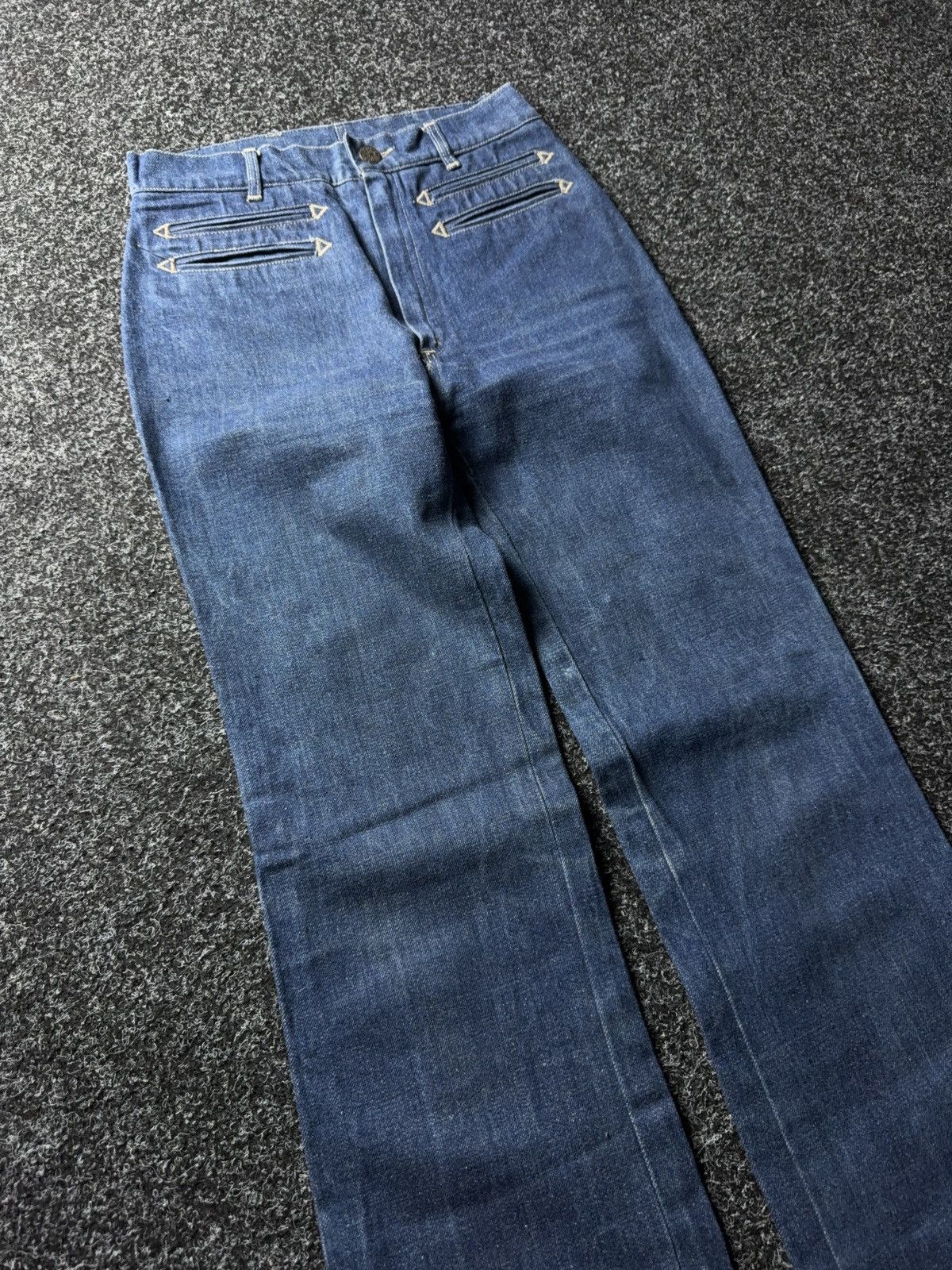 Japanese Brand RARE Japanese 70s Play Jeans Cowboy Flare Denim Vntg Japan Size 26" / US 2 / IT 38 - 9 Thumbnail