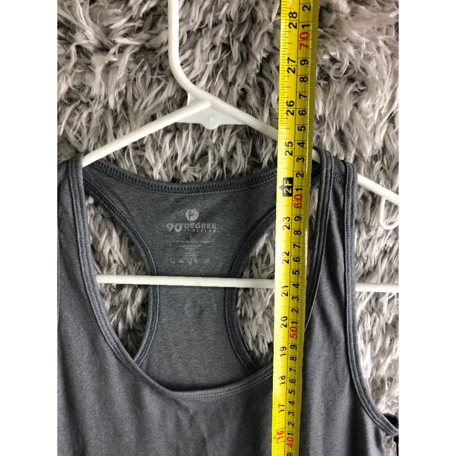 Vintage 90 Degree by Reflex Tank Top Womens S Racerback Sleeveless Top Gray Stretch Racerback Tank Women S Size S / US 4 / IT 40 - 3 Thumbnail