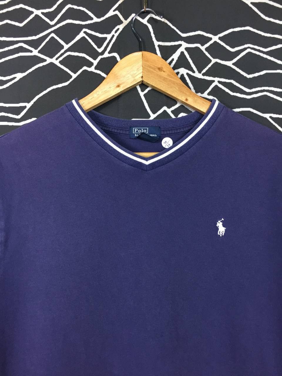Polo Ralph Lauren × Vintage Vtg Polo Ralph Lauren Small Pony Single Stitch V-Neck Tee Size US M / EU 48-50 / 2 - 3 Thumbnail