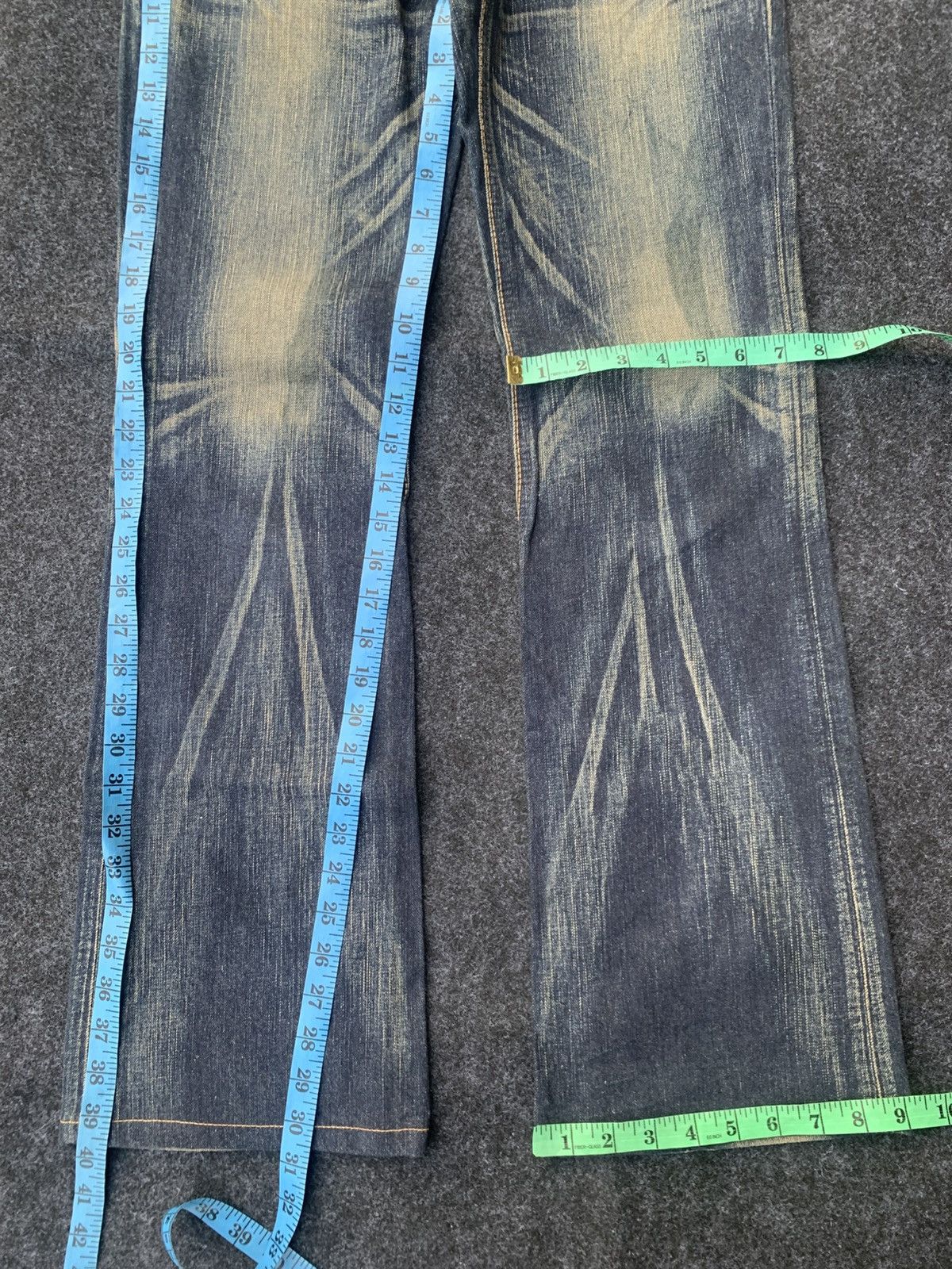 Edwin Vintage Edwin 503 Blue Trip Sun Faded Flare Jeans Y2K. Size US 30 / EU 46 - 3 Thumbnail