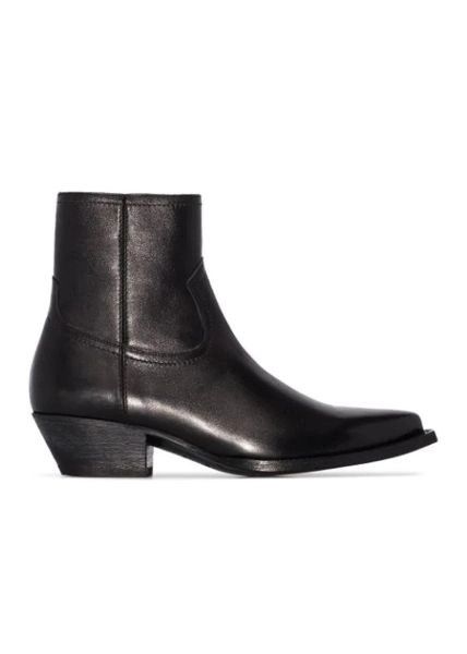 Saint Laurent Paris o1s1wg111024 Lukas 40 Brit Souple Zip Boot in Nero Size US 5.5 / IT 35.5 - 5 Thumbnail
