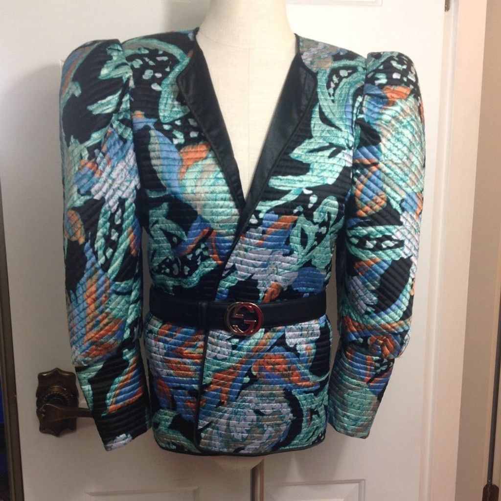 Other Vintage Pierre Labiche 100% Silk Puff Sleeve Jacket S Size S / US 4 / IT 40 - 4 Thumbnail