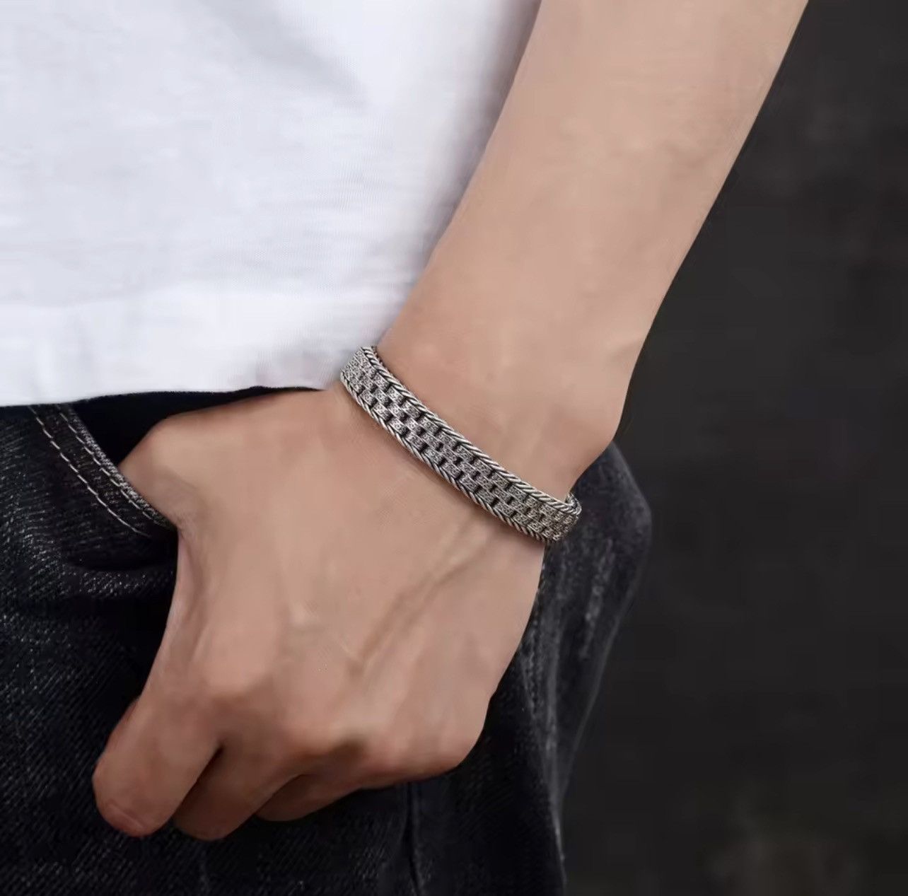 Jewelry Retro Men's Bracelets in Silver