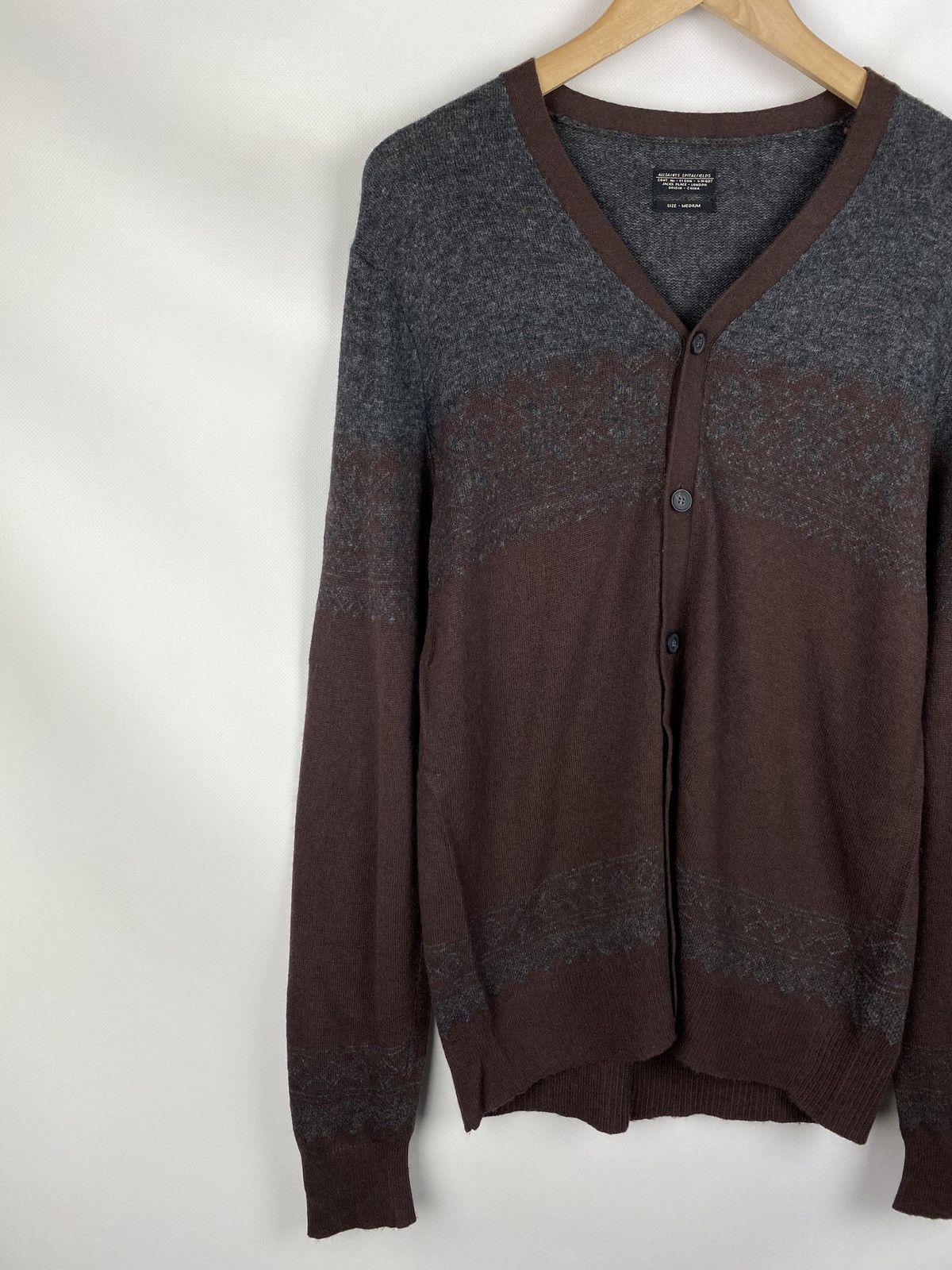 Allsaints × Japanese Brand Allsaints Scafell wool / alpaca men’s cardigan sweater Size US M / EU 48-50 / 2 - 2 Thumbnail