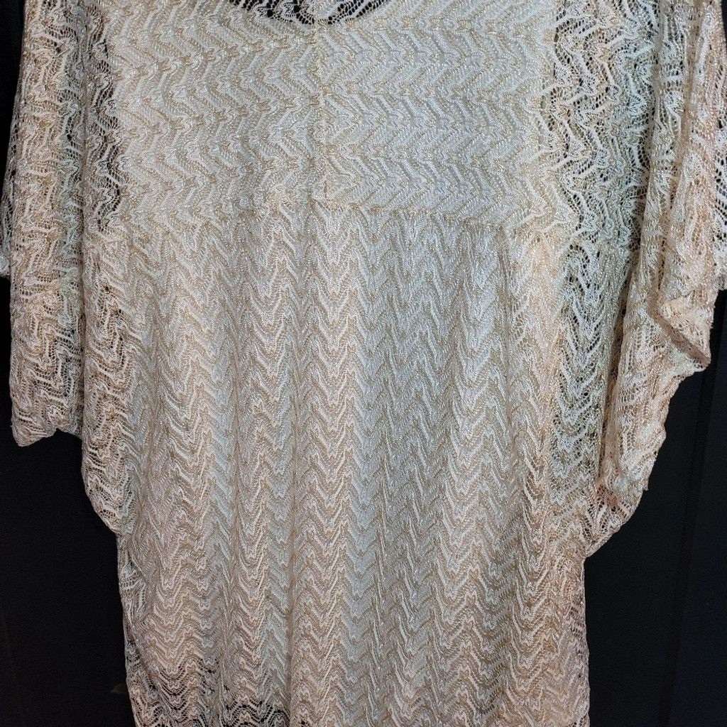 Other Dressbarn , NWOT, Size 2x, sparkly layers, golden blouse Size XL / US 12-14 / IT 48-50 - 6 Thumbnail
