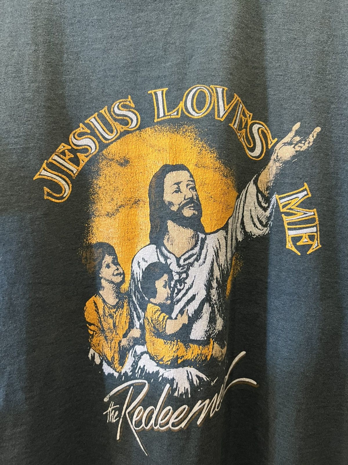 Other Vintage 80s/90s "Jesus Loves Me, Ine Redeemed" T-Shirt Size US L / EU 52-54 / 3 - 2 Thumbnail