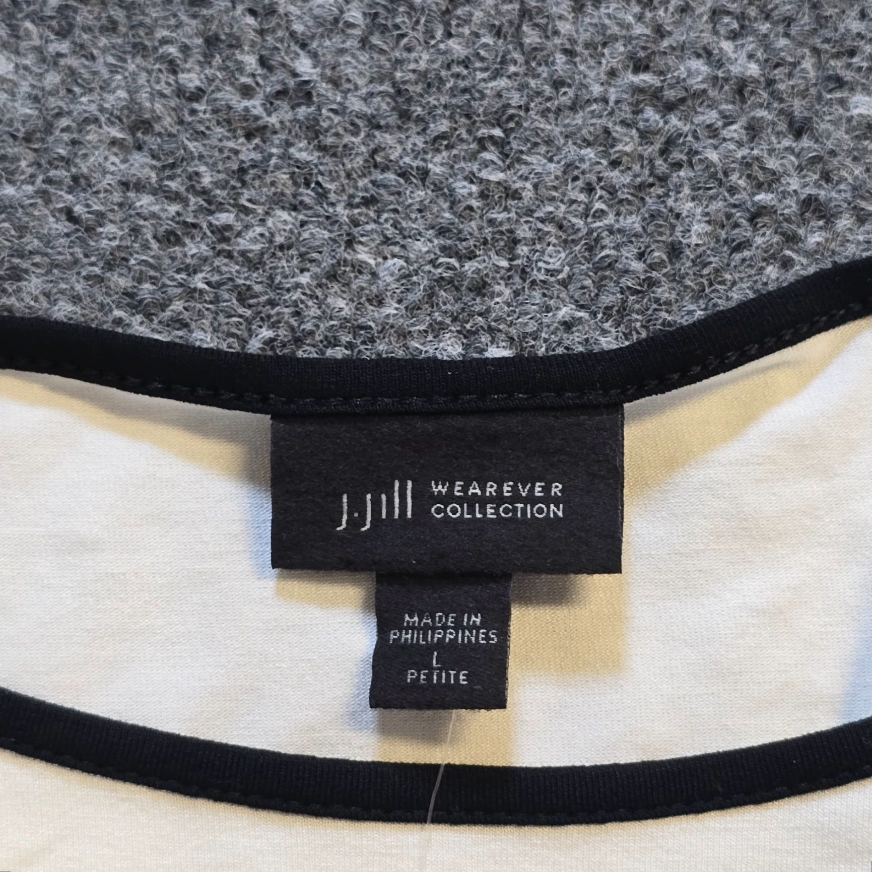 J. Jill J. Jill Shirt Womens Large Petite White Boxy Stretch Wearever Shirt Casual Basic Size L / US 10 / IT 46 - 3 Thumbnail