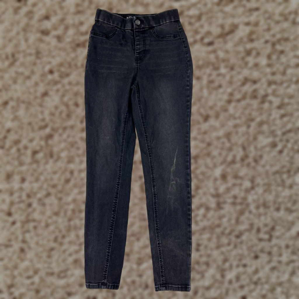 Vintage No Boundaries Jeans Women 3 Black Skinny Denim High Rise Cotton Blend 5-Pocket Size 26" / US 2 / IT 38 - 1 Thumbnail