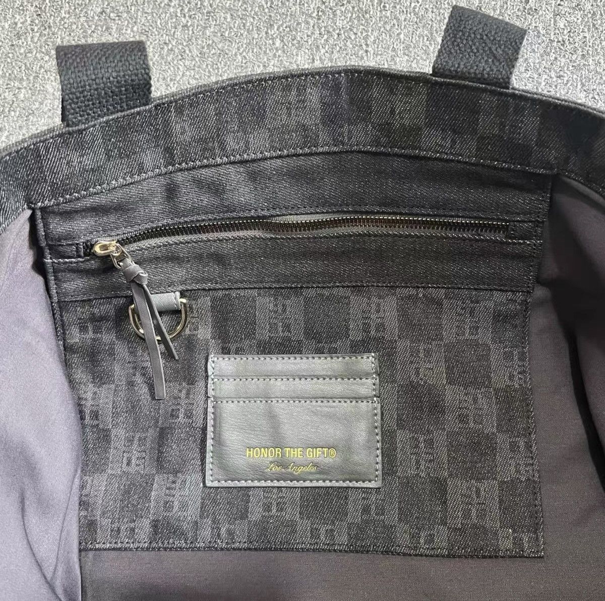 Honor the Gift Honor The Gift All-Over Print Denim Large Tote Size ONE SIZE - 4 Thumbnail