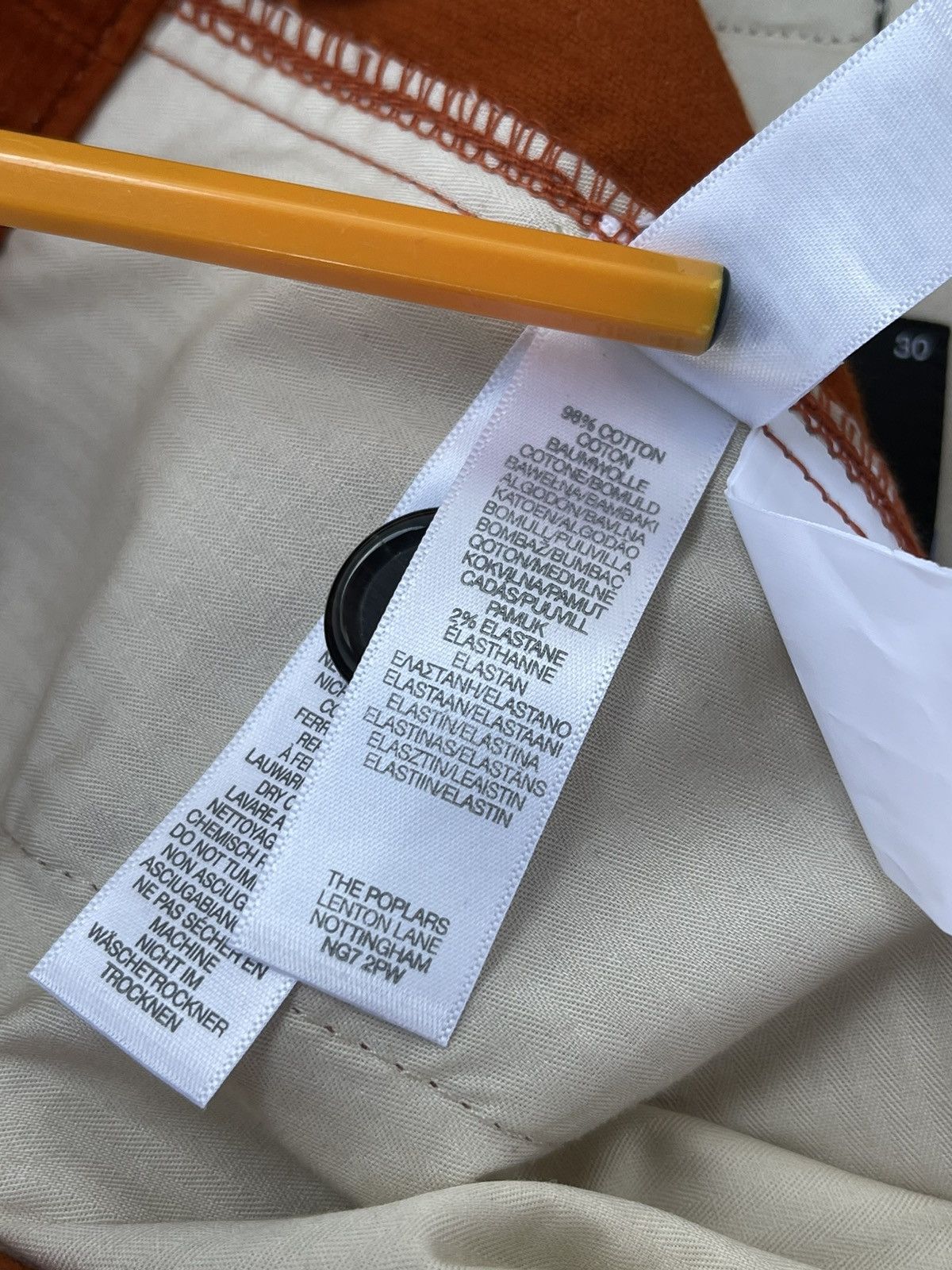 Paul Smith !DS! FW22 Paul Smith Orange Corduroy Pleated Trousers Size US 32 / EU 48 - 15 Thumbnail