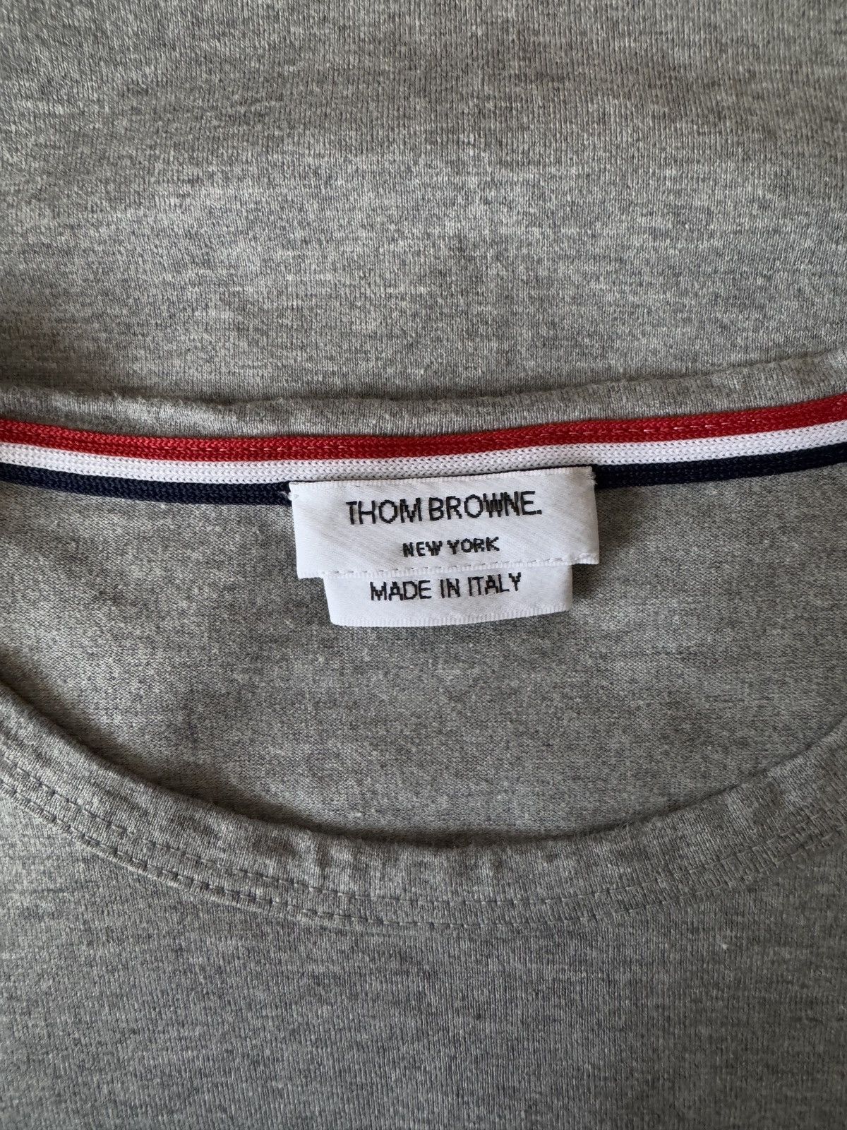 Thom Browne 🔥🔥 Thom Browne Grey Cotton T-Shirt Size US S / EU 44-46 / 1 - 6 Thumbnail