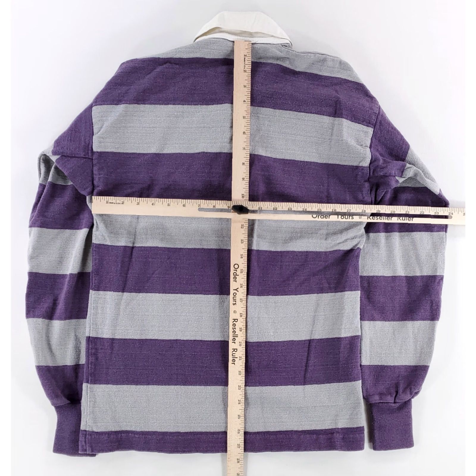 Lands' End Lands' End VTG Rugby Jersey Purple Gray Long Sleeve Polo Shirt Mens M Size US M / EU 48-50 / 2 - 5 Thumbnail