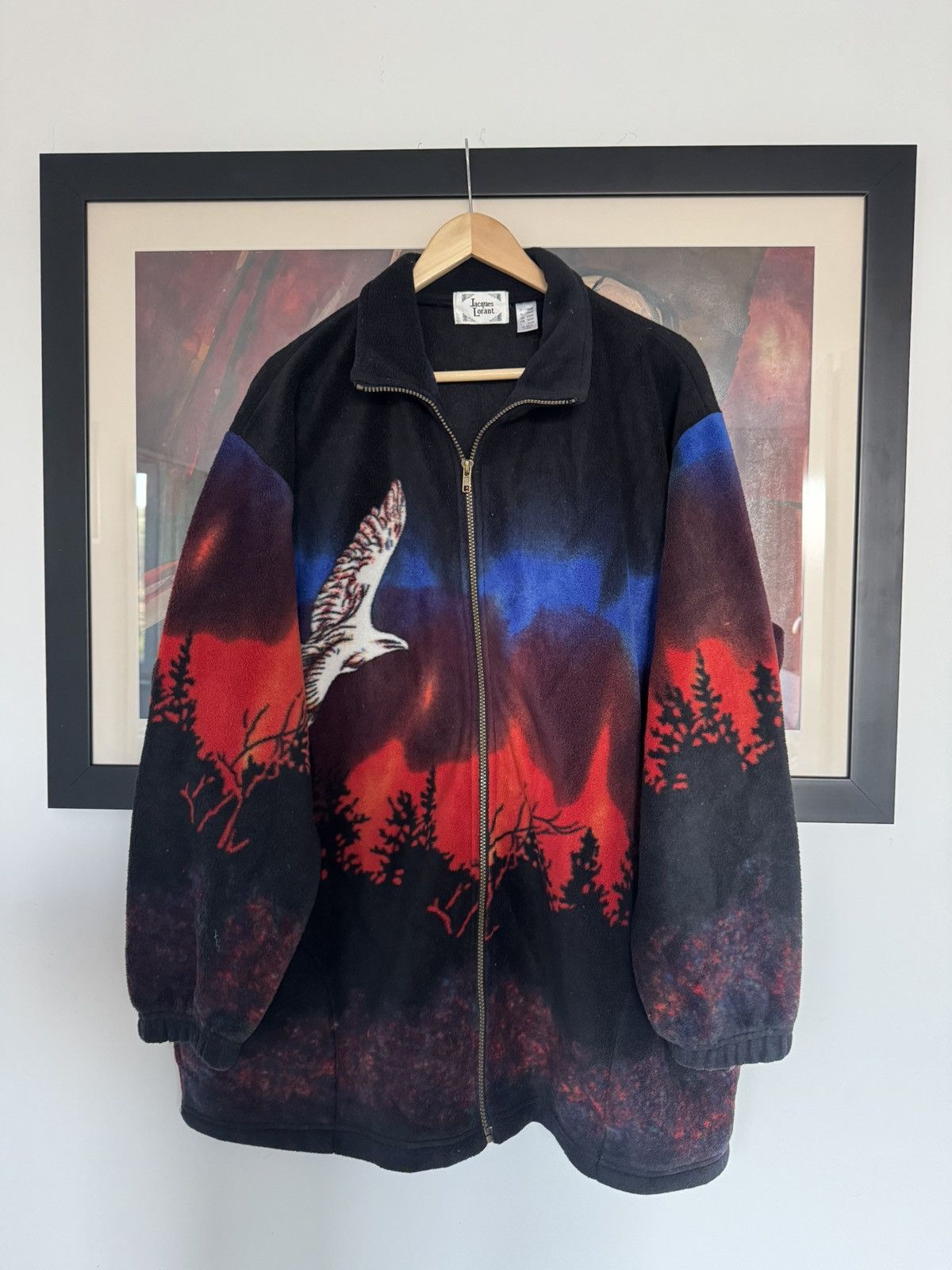 Vintage Vintage Y2k Oversize Rare Sherpa Fleece Eagle Animal Animals Size US XL / EU 56 / 4 - 3 Thumbnail