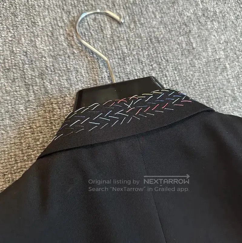 Dior Dior Black Wool Embroidered Long Sleeve Coat . Size US S / EU 44-46 / 1 - 5 Thumbnail