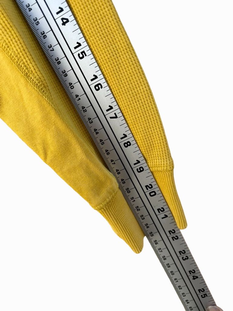 Other Wild Fable - Men's Thermal Long Sleeve Henley Shirt - Yellow Size US XS / EU 42 / 0 - 6 Thumbnail