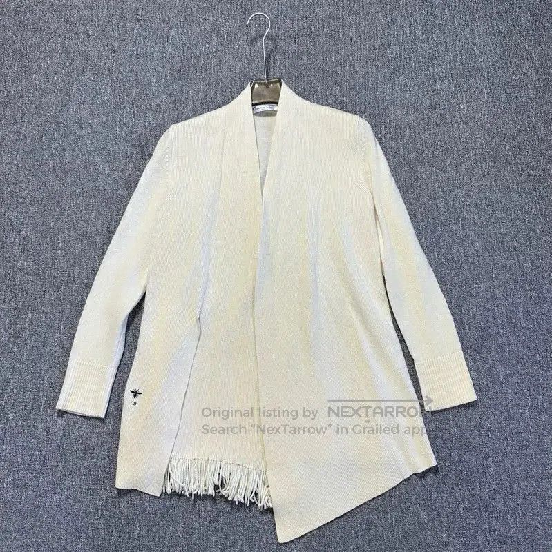 Dior Dior Embroidered Cashmere Cardigan in Cream . Size M / US 6-8 / IT 42-44 - 1 Thumbnail