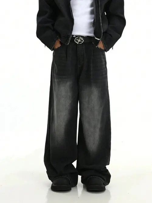 Japanese Brand Skater Washed Retro Baggy Y2k Denim Jeans Size US 36 / EU 52 - 3 Thumbnail