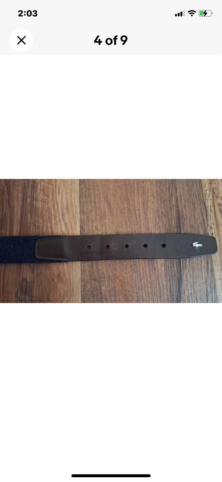 Lacoste LACOSTE ~ BELT ~ BLUE & BROWN - LARGE Size ONE SIZE - 4 Thumbnail