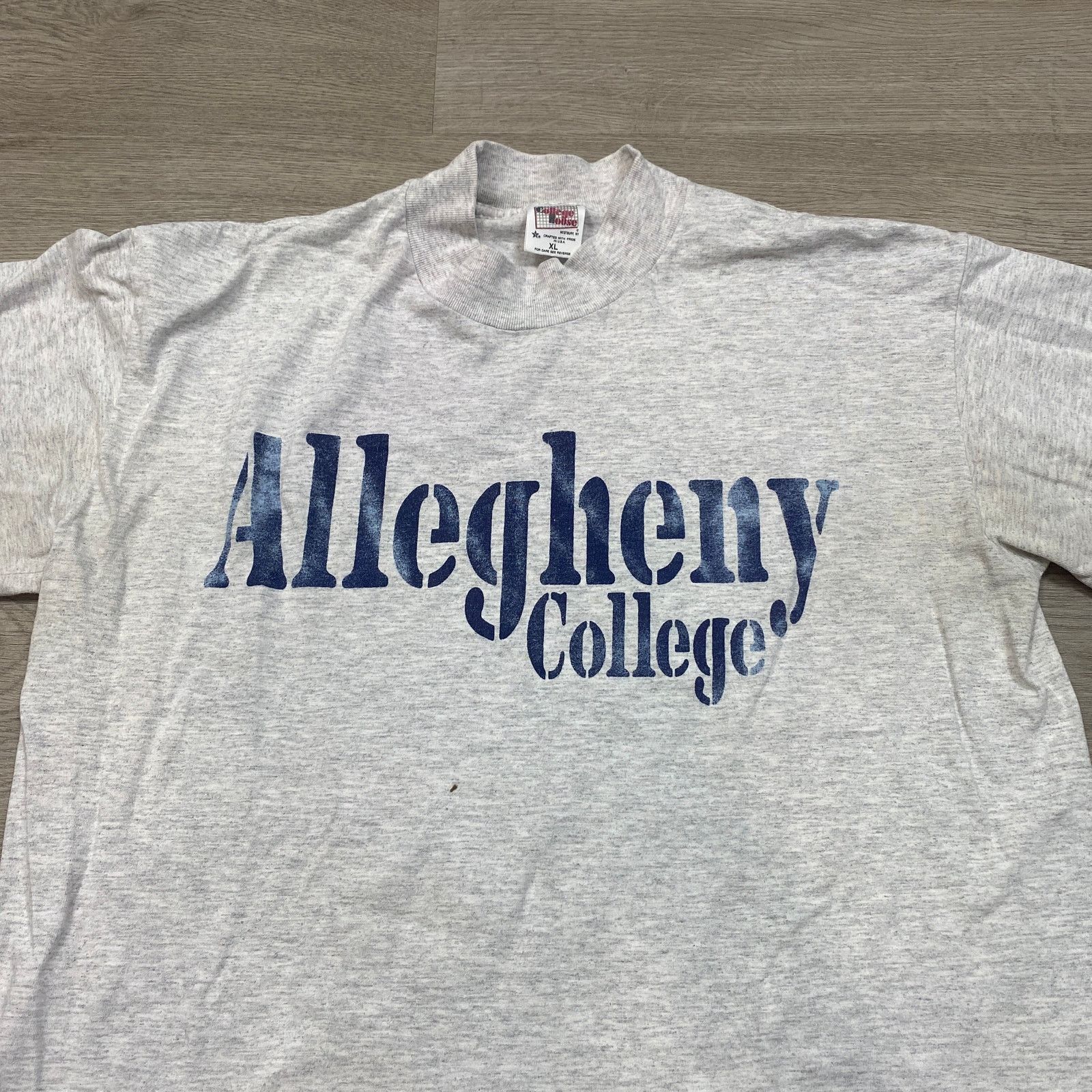 Vintage Vintage Allegheny College Mock Neck Single Stitch Shirt XL Size US XL / EU 56 / 4 - 2 Thumbnail