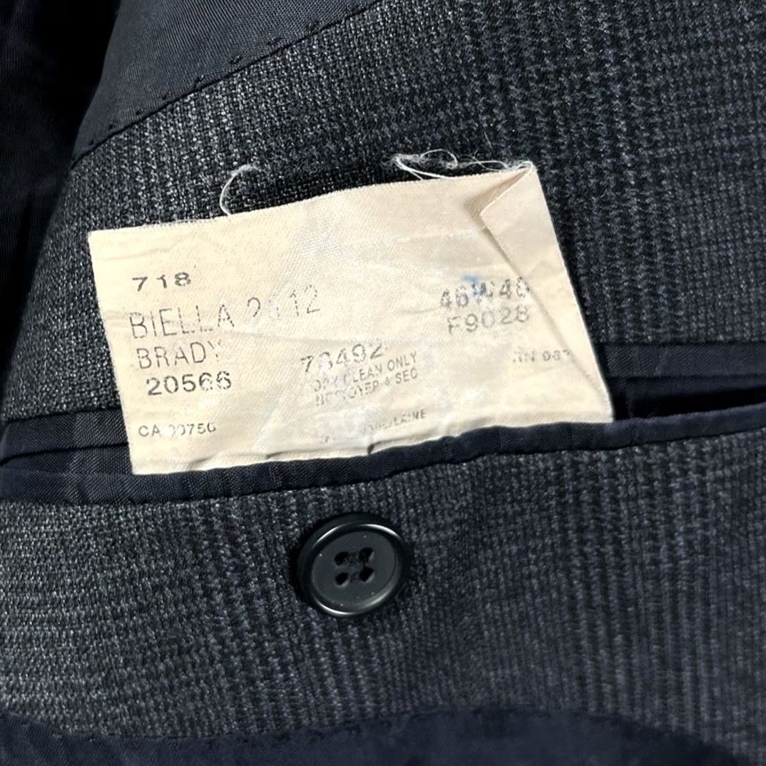 Vintage Coppley Loro Piana Sport Coat Blazer Mens 46 Blue Wool 2 Button Notch Lapel Regular 2 Piece Dry Clean Only Men's Suit Coat Size 46R - 5 Thumbnail