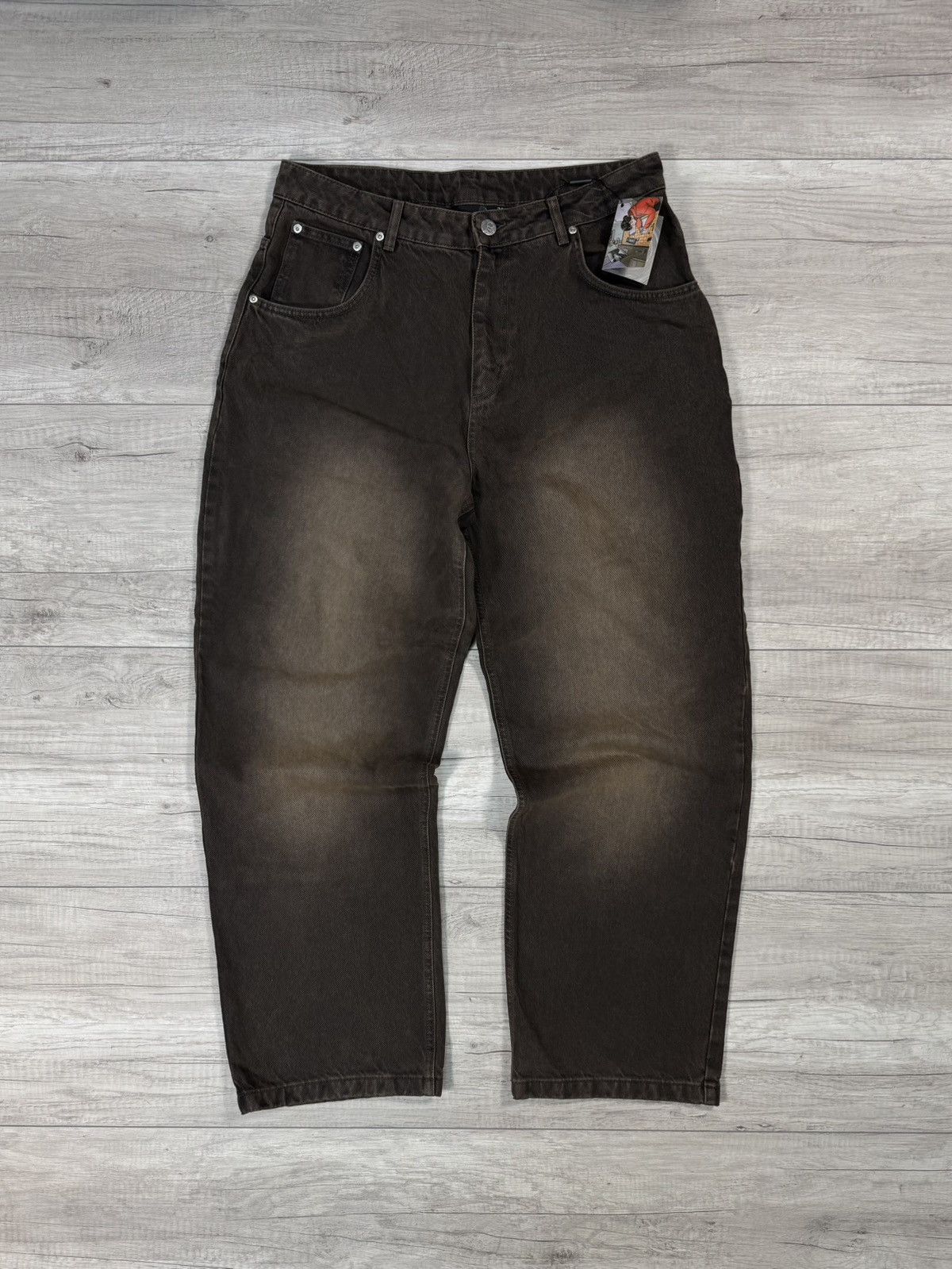 Derschutze Derschutze jazz v2 Japan Style denim brown knee fade Jeans Size US 34 / EU 50 - 4 Thumbnail