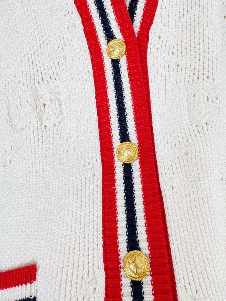 Gucci Gucci Knitted Cardigan with Red Stripes-2505 Size XS / US 0-2 / IT 36-38 - 3 Thumbnail
